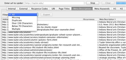 Check For Missing Title Tags and Meta Descriptions